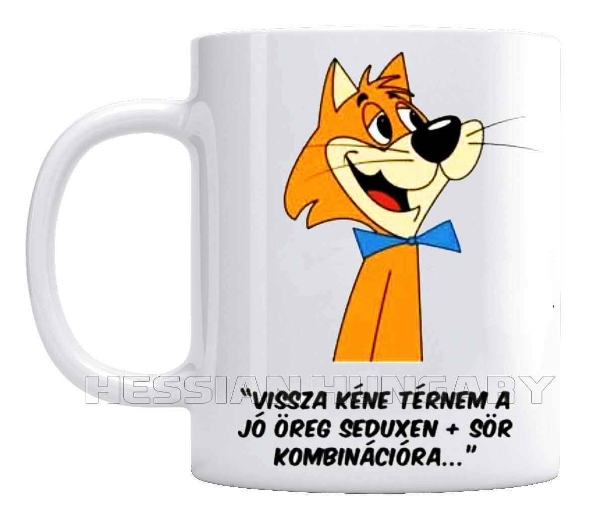 vicces kerámia bögre Narancs macskával